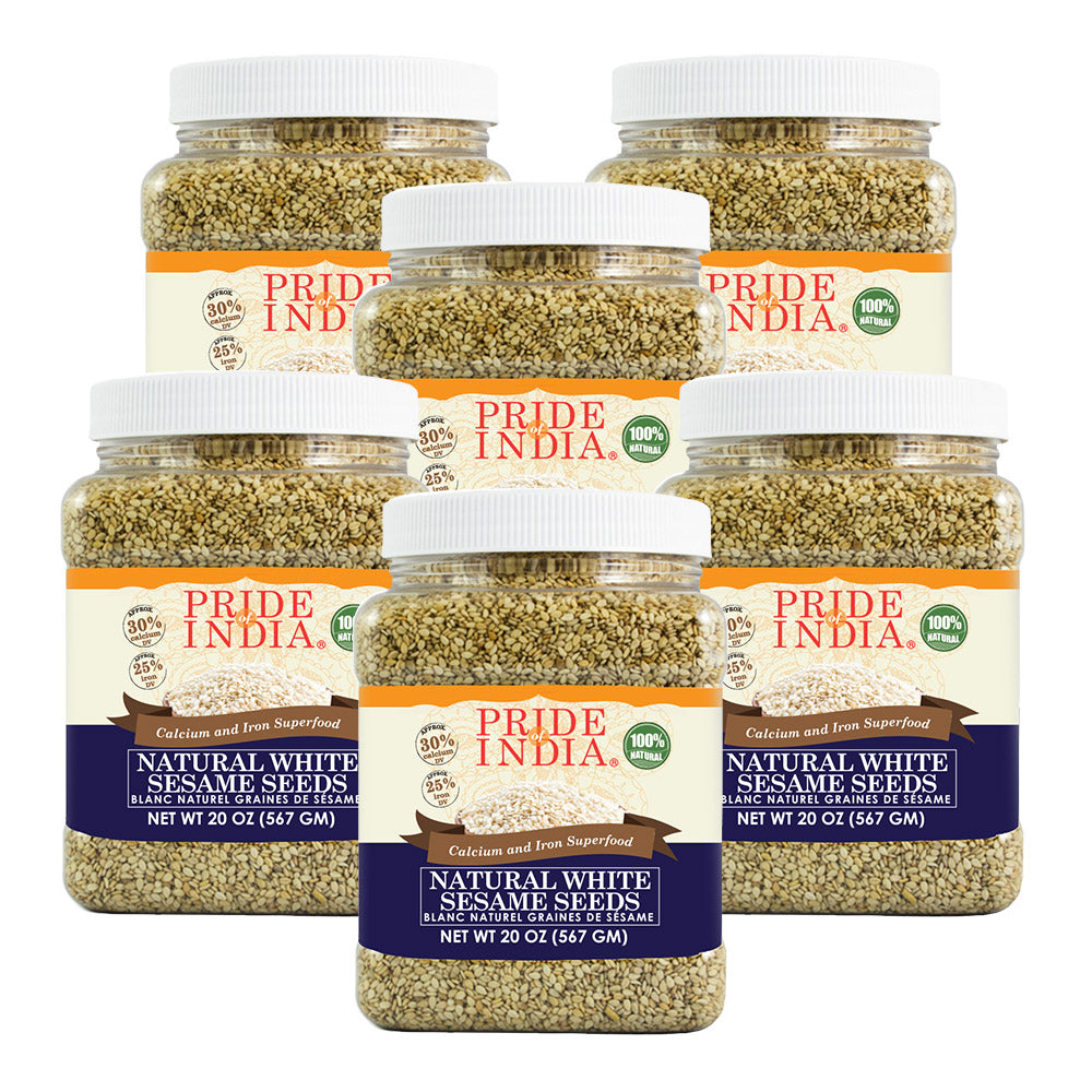 White Sesame Seeds Raw Unhulled - Calcium & Iron Superfood Jar