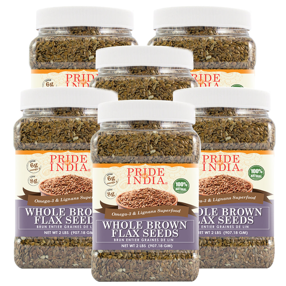 Whole Brown Flax Seeds - Omega-3 & Lignan Superfood Jar
