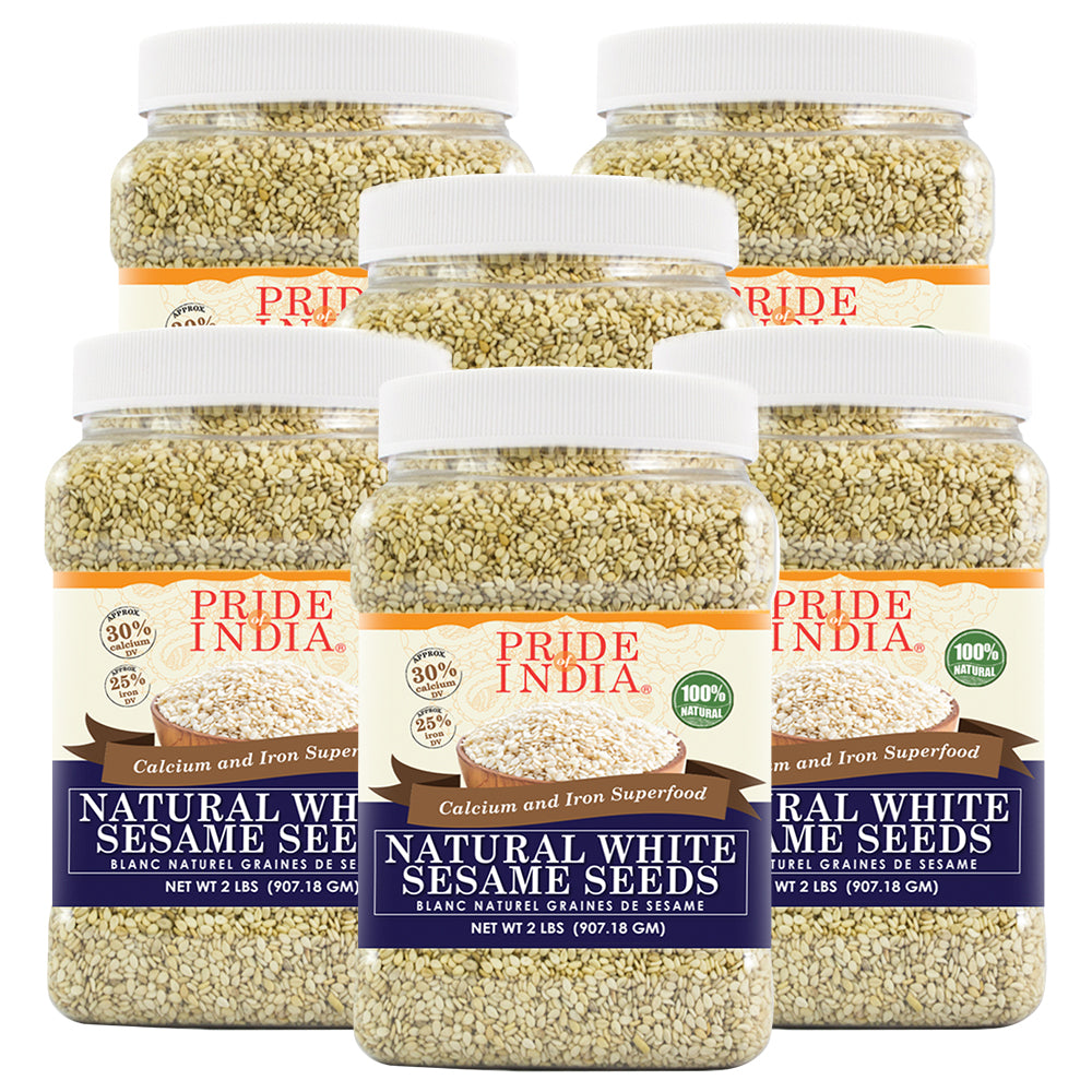 White Sesame Seeds Raw Unhulled - Calcium & Iron Superfood Jar