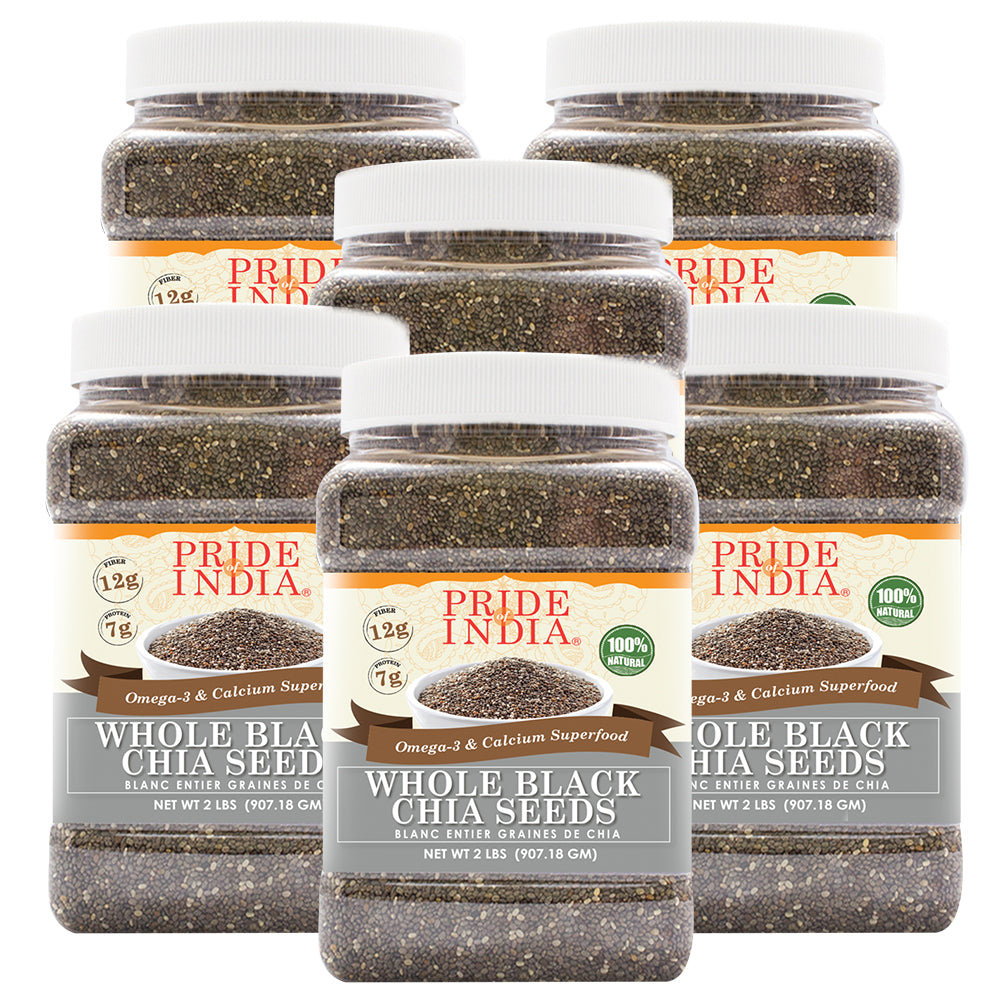 Whole Black Chia Seeds - Omega-3 & Calcium Superfood Jar