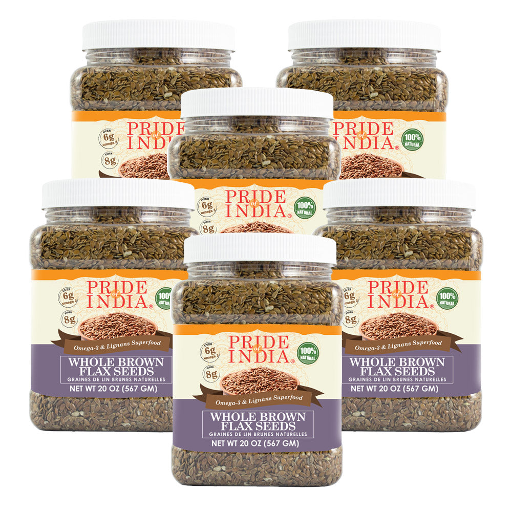 Whole Brown Flax Seeds - Omega-3 & Lignan Superfood Jar