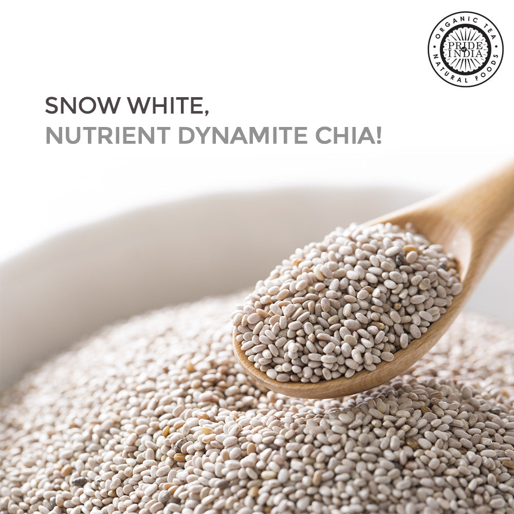 Whole White Chia Seeds - Omega-3 & Calcium Superfood Jar