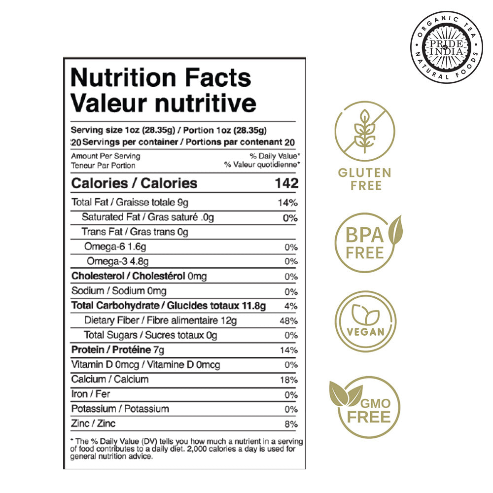 Whole White Chia Seeds - Omega-3 & Calcium Superfood Jar