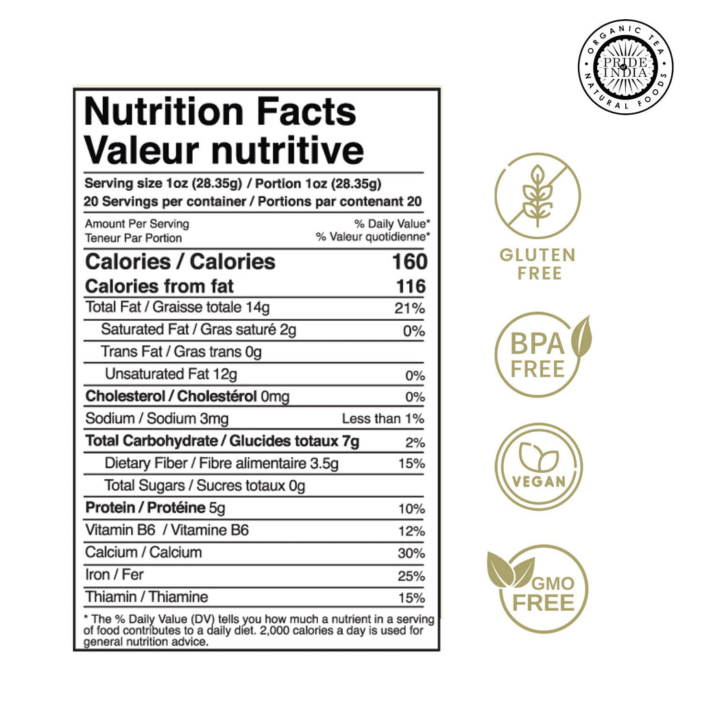 White Sesame Seeds Raw Unhulled - Calcium & Iron Superfood Jar