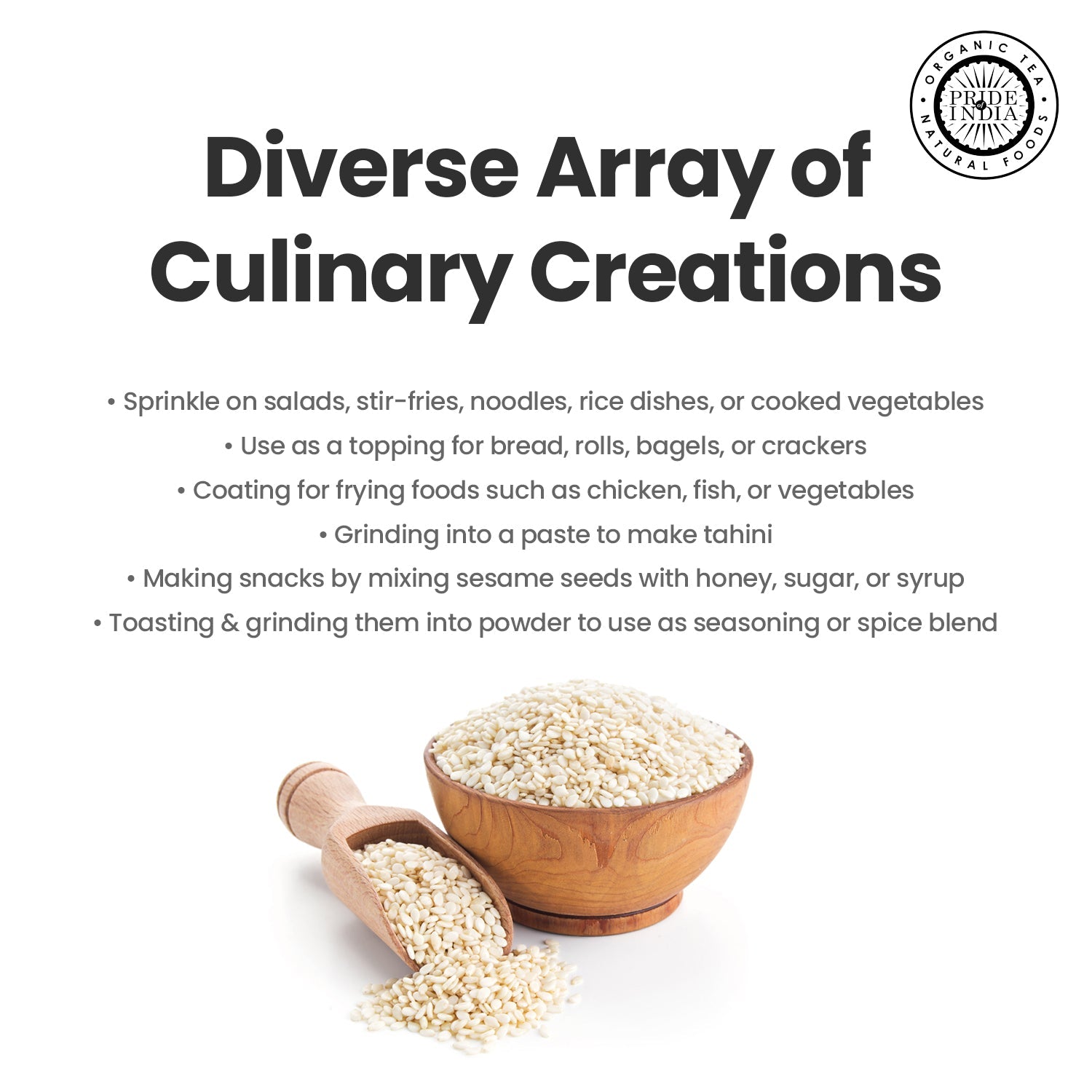 White Sesame Seeds Raw Unhulled - Calcium & Iron Superfood Jar